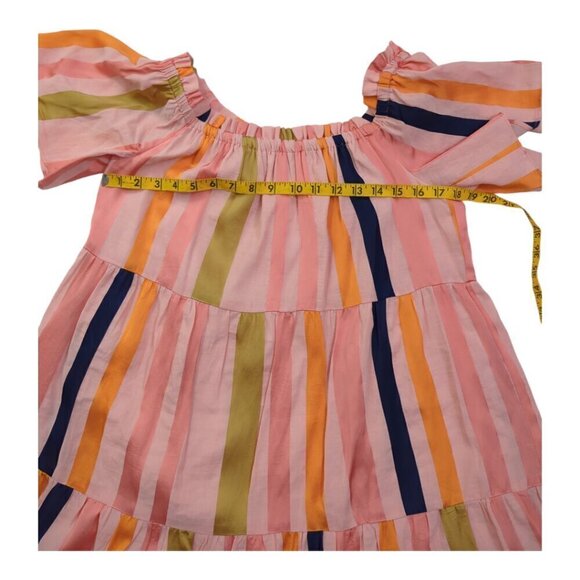 Trina Turk Off shoulder designer dress NWT Size 6 Orange Pink Color - Picture 8 of 12